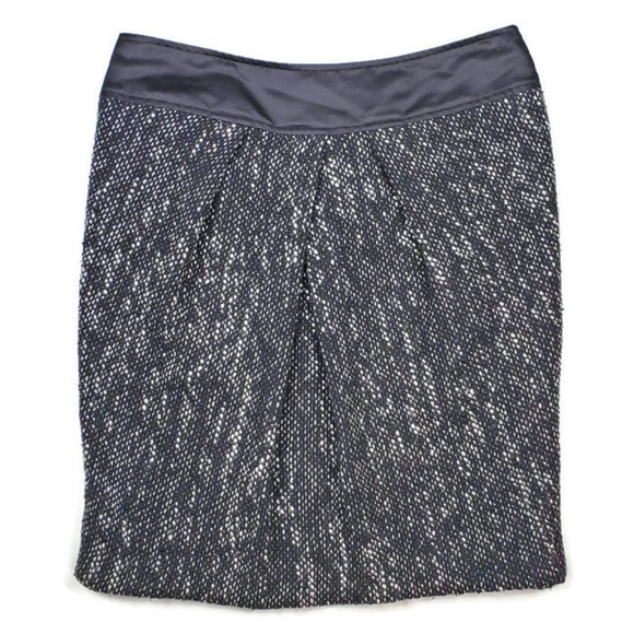 Elegant Timeless Vera Wang Lavender Label Skirt Wool Silk Tweed - Picture 1 of 5